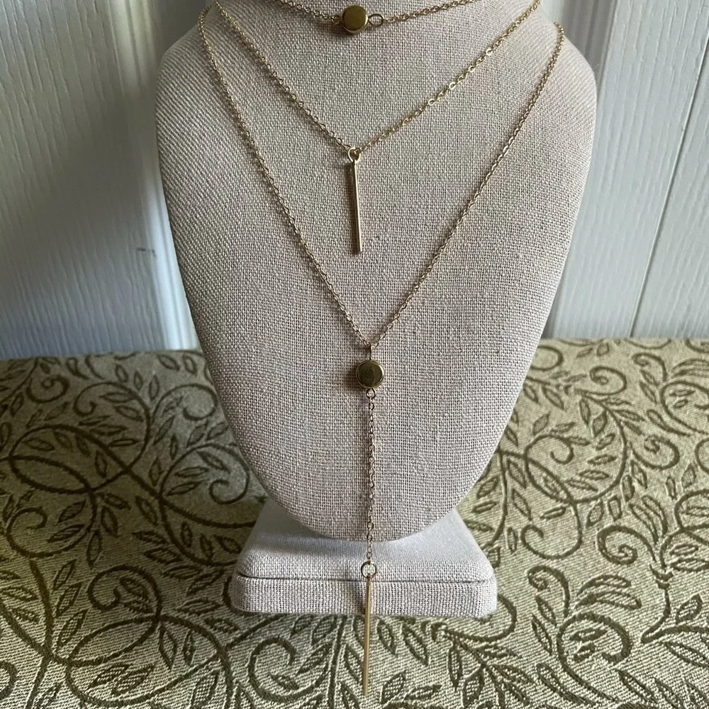 3 for 30 $ BOHO  Multi Layer  gold filled NECKLACE